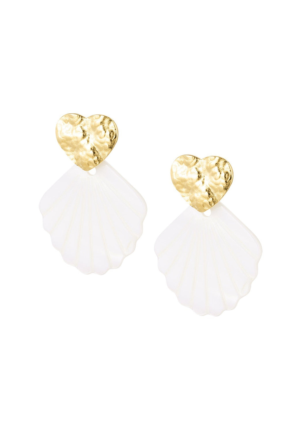 EARRINGS SHELL WITH HEART