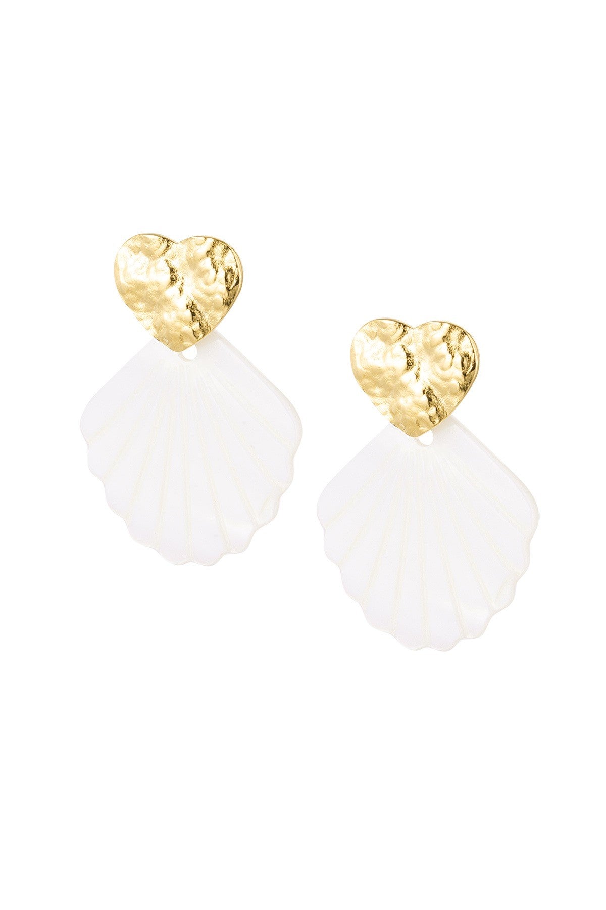 EARRINGS SHELL WITH HEART